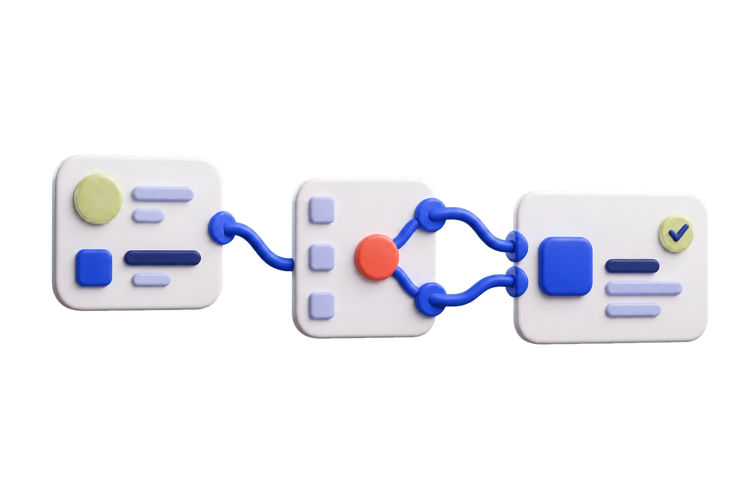 Ilustrasi node automation yang tersambung